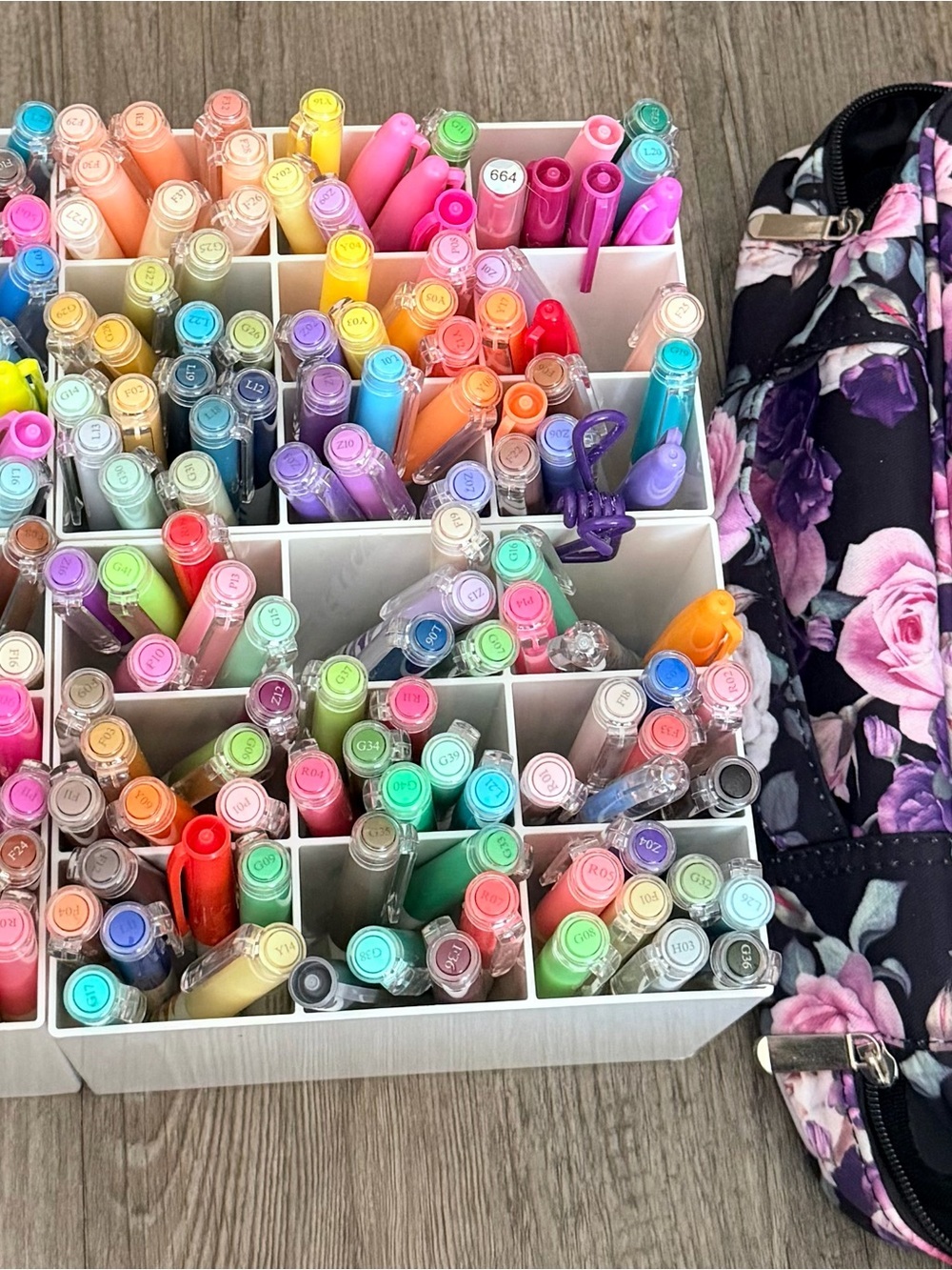 Huge art marker and pen lot with 200+ pieces plus a large 304 Slot Floral case